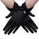 thumbnail image 1 of Women Sunscreen Anti-UV Elastic Thin Mittens Satin Pearl Pendant Short Gloves, 1 of 5