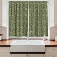 thumbnail image 2 of Ambesonne Fish Scale Kitchen Curtains, Boho Curves, 55"x39", Black and Pale Khaki, 2 of 3