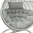 thumbnail image 2 of Soft Hanging Egg Seat Cushion (ONLY Cushion, WITHOUT CHAIR) Thick Swing Egg Chair Pad Cushion Soft Hammock Replacement Pad with Headrest for Indoor Outdoor Garden Patio, 2 of 14