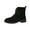Black, variant on Boots for Women Winter Versatile Short Boots Solid Color Round Toe Front Lace-Up Thick Heel Low Heel Ankle Boots