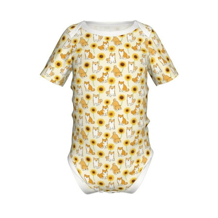 

Yiaed Shiba Inu Dog Print Infant Climbing Short Sleeve Onesie One-Piece Baby Bodysuit Clothes 0-12 Months -6 Months