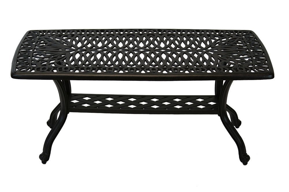 Elisabeth Cast Aluminum 21 X42 Outdoor Patio Coffee Table Series 2000