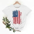 thumbnail image 3 of Fourth of July Shirts Women American Flag Shirts Women Graphic Tees Patriotic Shirt 4th of July Tops Crew Neck Short Sleeve Summer T-Shirt New White M, 3 of 7