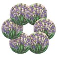 thumbnail image 2 of Haosy Set of 6 Drink Woven Coaster with Holder Heat Resistant Non-Slip Bar Coasters 4 Inches Lily Of The Valley, 2 of 7