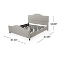 thumbnail image 3 of Mason Fully-Upholstered Traditional King-Sized Bed Frame, 3 of 12