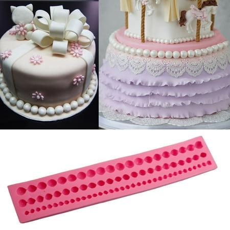 

Kitchen DIY Pearl String Paste Bead Clay Mold Fondant Cake Silicone Tool Decor Decorating Kit Pan Stand Boxes Cupcake Liners