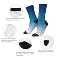 thumbnail image 3 of Vsdgher Christmas Snowflakes Crew Socks for Men & Women, Breathable Casual Athletic Ankle Socks, 3 of 6