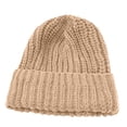 thumbnail image 4 of Baberdicy Women's Big Head Slouchy Beanie, Chunky Knit Oversized Winter Hat, Warm Ear Flap Cap Khaki Universal Fit, 4 of 4