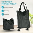 thumbnail image 6 of Shopping Cart,Foldable Trolley Bag Oxford Tote Reusable Grocery Bags with Wheels Travel Bag Grocery Cart, 6 of 7