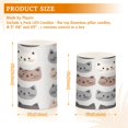 thumbnail image 6 of Yayeee Flameless Candles with Remote Flickering Battery Operated Multi Color Changing, Gray Cat Pattern, 6 of 7