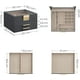 thumbnail image 5 of SONGMICS Caja de Joyas, Caja Joyero de 3 Niveles, Estuche de Joyería, con 2 Cajones, Tapa de Cristal, Amplio Espacio, Gris Interestelar y Dorado, 5 of 5