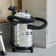 HART 6 Gallon 5 Peak HP Stainless Steel Wet/Dry Vacuum with Cartridge