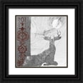thumbnail image 1 of Sommers, Mindy 26x26 Black Ornate Wood Framed with Double Matting Museum Art Print Titled - Silver Deer, 1 of 4
