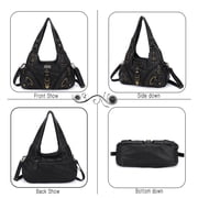 Angelkiss Hobo Shouder Purses for Women Crossbody Bag with Adjustable Long Straps Ultra Soft with Multiple Pockets