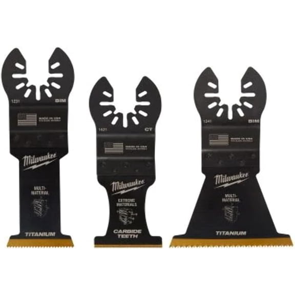 Milwaukee 49-10-9005 3-Piece OPEN-LOK Multi-Material Cutting Multi-Tool Blades - Variety Pack