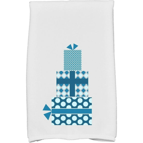Simply Daisy 18" x 30" Gift Wrapped Holiday Geometric Print Kitchen Towel