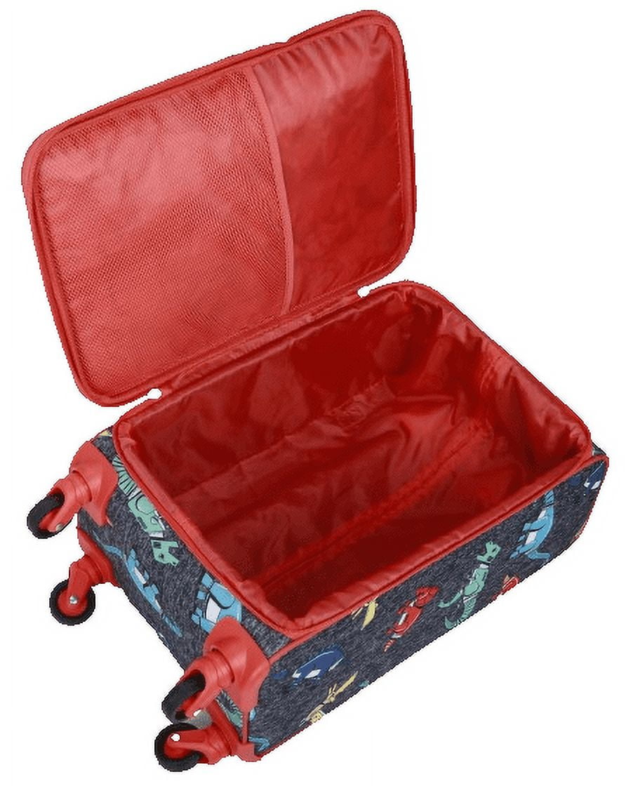 CRCKT 3 Piece Set Kids Let's Dino Soar 21-inch Softside Carry-On Luggage with Packing Cube and Luggage Tag, Dino Soar Print