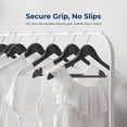 thumbnail image 3 of Ganchos de Madera Premium Serenelife, Ahorradores de Espacio, Resistentes, con Gancho Metálico Giratorio de 360°, para Abrigos, Pantalones y Vestidos, Negro, Pack 10, 3 of 7