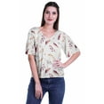 thumbnail image 1 of Moomaya Blouse d'Été Boho à Manches Courtes en Rayonne Imprimée pour Femmes, 1 of 5