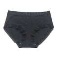 thumbnail image 2 of Levmjia Womens Underpants Ice Silk Briefs Seamless Breathable Solid Color Plus Size Mid Waist Panties For Period Comfortable For Everyday Wear, 2 of 3