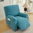 thumbnail image 5 of AIGIA Recliner Covers Stretch Reclining Chair Covers 4-Pieces Recliner Sofa Slipcovers Stripe Jacquard Recliner Couch Covers, 5 of 10