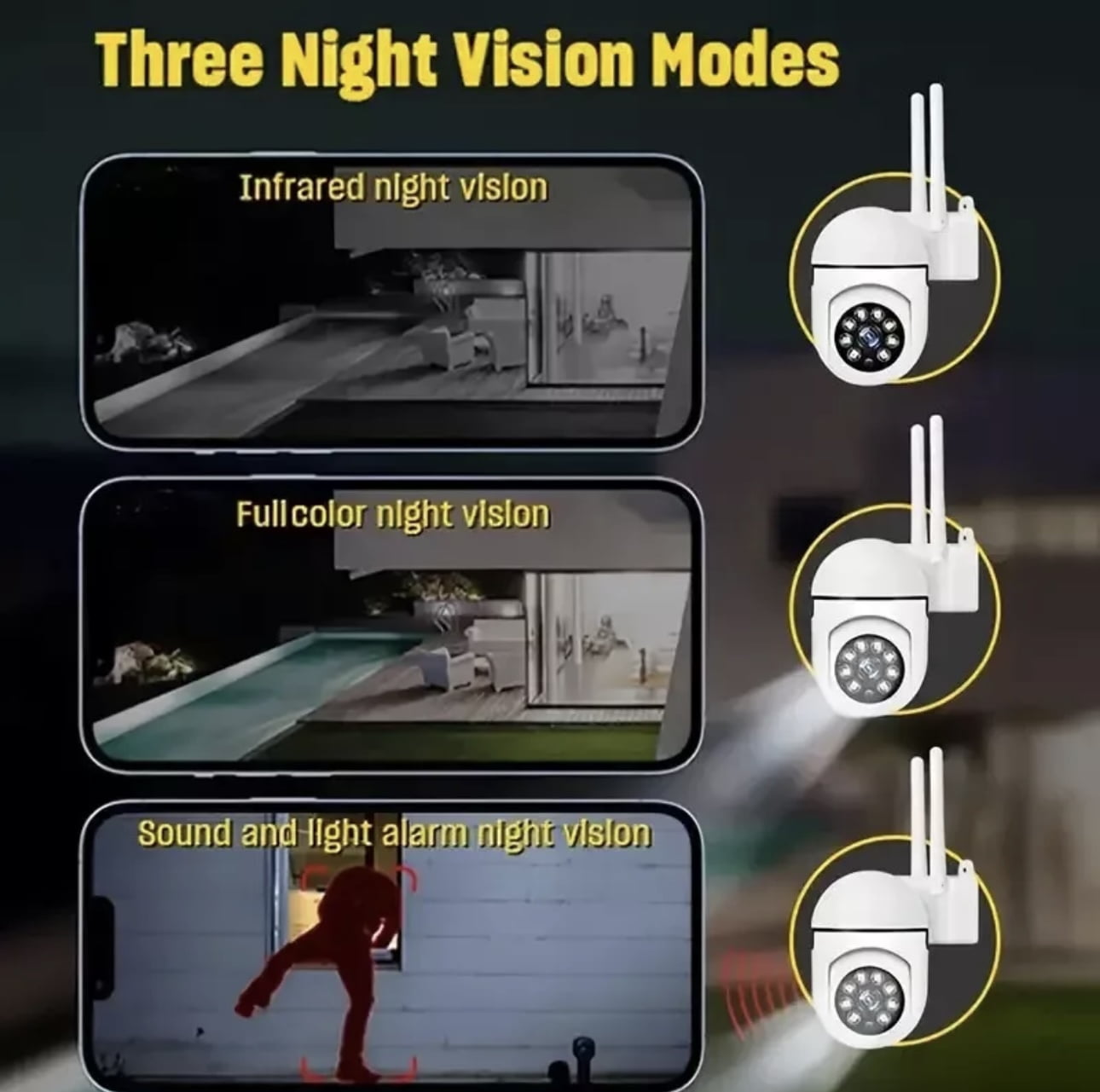 4-Pack Wireless 5G WiFi Security Camera System Smart Outdoor Night Vision 1080P