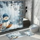 thumbnail image 5 of Yhmxh Decoración del baño Cortina de ducha navideña con fondo de Papá Noel, tela para colgar en el baño Organizadores y almacenamiento de baño Accesorios de baño, 5 of 5