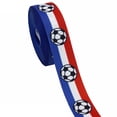 thumbnail image 2 of Cififendec Soccer Themed Grosgrain Ribbon, 180", Country Flag Print Ribbon for Soccer Fans Gift Wrapping, Party Decor and DIY Crafts(Red), 2 of 5