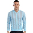 thumbnail image 2 of Sholeno Men's Full Zip UPF 50+ Sun Protection Rash Guard Shirt Light Long Sleeves Jacket for Hiking Sky Blue XXL, 2 of 8