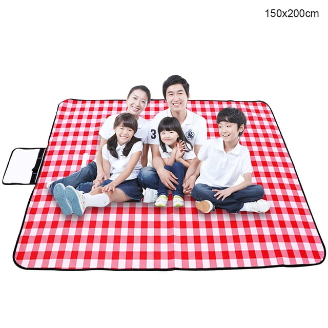 Soidarity Colchoneta de Picnic impermeable plegable para exteriores a cuadros rojos y blancos, almohadilla gruesa de moda, transpirable, suave, portátil, carpas caja roja 150*200 cm Soidarity OD001135-03