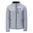 thumbnail image 2 of Men's-Cutter & Buck  Gray North Carolina Tar Heels Rainier Eco PrimaLoft Hooded Full-Zip Jacket, 2 of 3