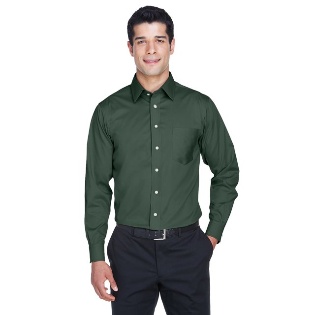 Crown Woven Collection® Solid Stretch Twill para hombre FOREST 5XL Devon & Jones DG530