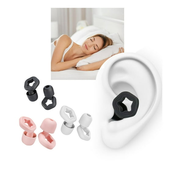 Xihbxyly Tapones para Los Oídos para Dormir, Súper Suaves, con Reducción de Ruido, Reutilizables y Lavables, Ideales para Dormir y Estudiar, Esenciales para Viajes y Desplazamientos, 3 Tamaños, Inclu