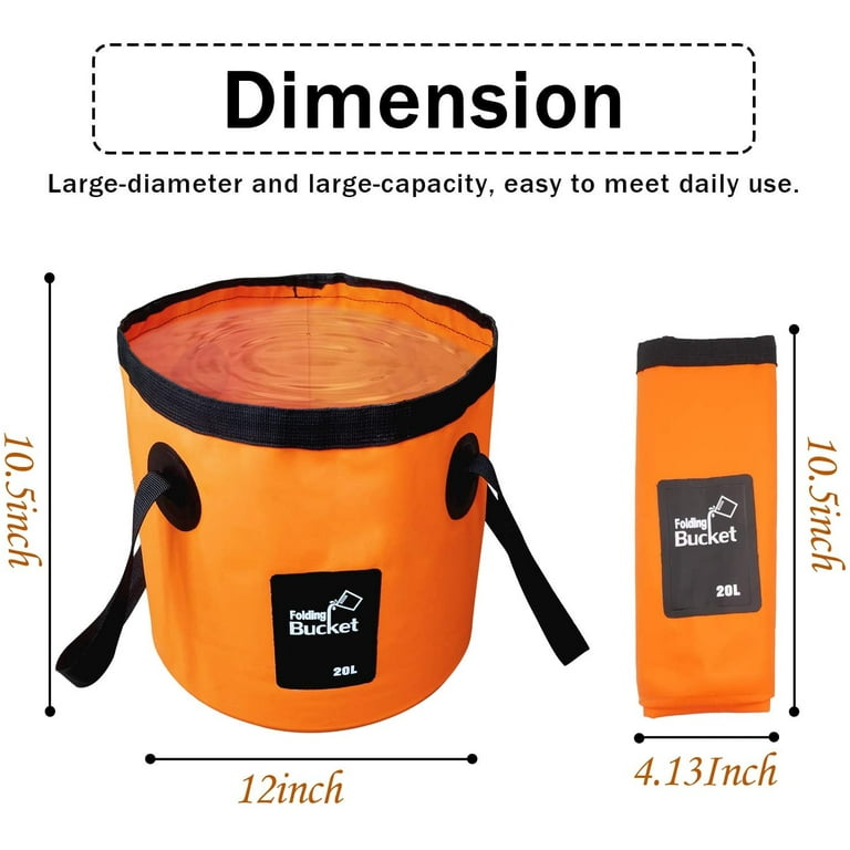 Collapsible Bucket, Esthesia 5 Gallon Bucket Multifunctional Portable  Collapsible Wash Basin Folding Bucket Water Container Fishing Bucket for  Travelling Camping Hiking Fishing Gardening : : Home Improvement