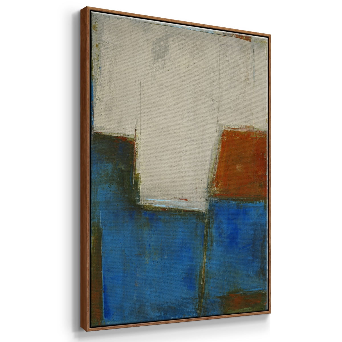 Comple x Thought Framed Premium Gallery Wrapped Canvas - Ready to Hang - 27 x 41 - Walnut Floating Frame
