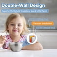 thumbnail image 3 of Vesteel 4-Pack Stainless Steel Kids Bowls, 12 oz Double-walled Toddlers Bowls, Insulated Metal Bowls for Dinner Lunch, Cereal, Snacks, Soup, Dishwasher Safe, 3 of 7