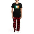 thumbnail image 4 of CafePress - Irish Flag Women's Dark Pajamas - Women's Short Sleeve Print T-Shirt and Pants Dark Cotton Pajama Set, 4 of 7