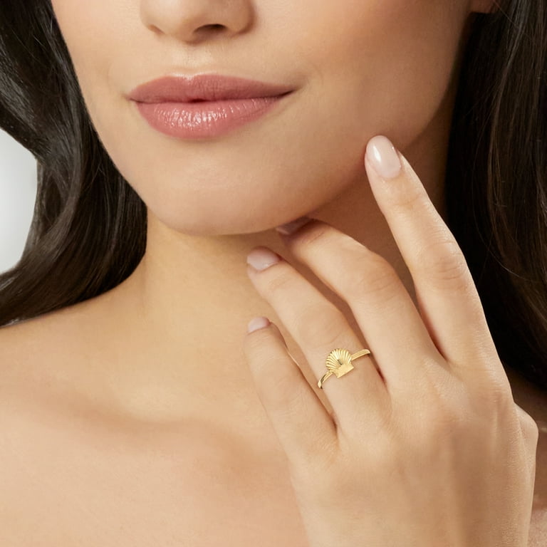 Gold hotsell seashell ring
