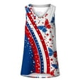 thumbnail image 4 of Yghzkop Womens Independence Day Tank Tops Printed Sleeveless V-Neck T-Shirt Top American Flag Patriotic Women's Casual Summer Wear Breathable Quick-Dry Shirt, 4 of 4