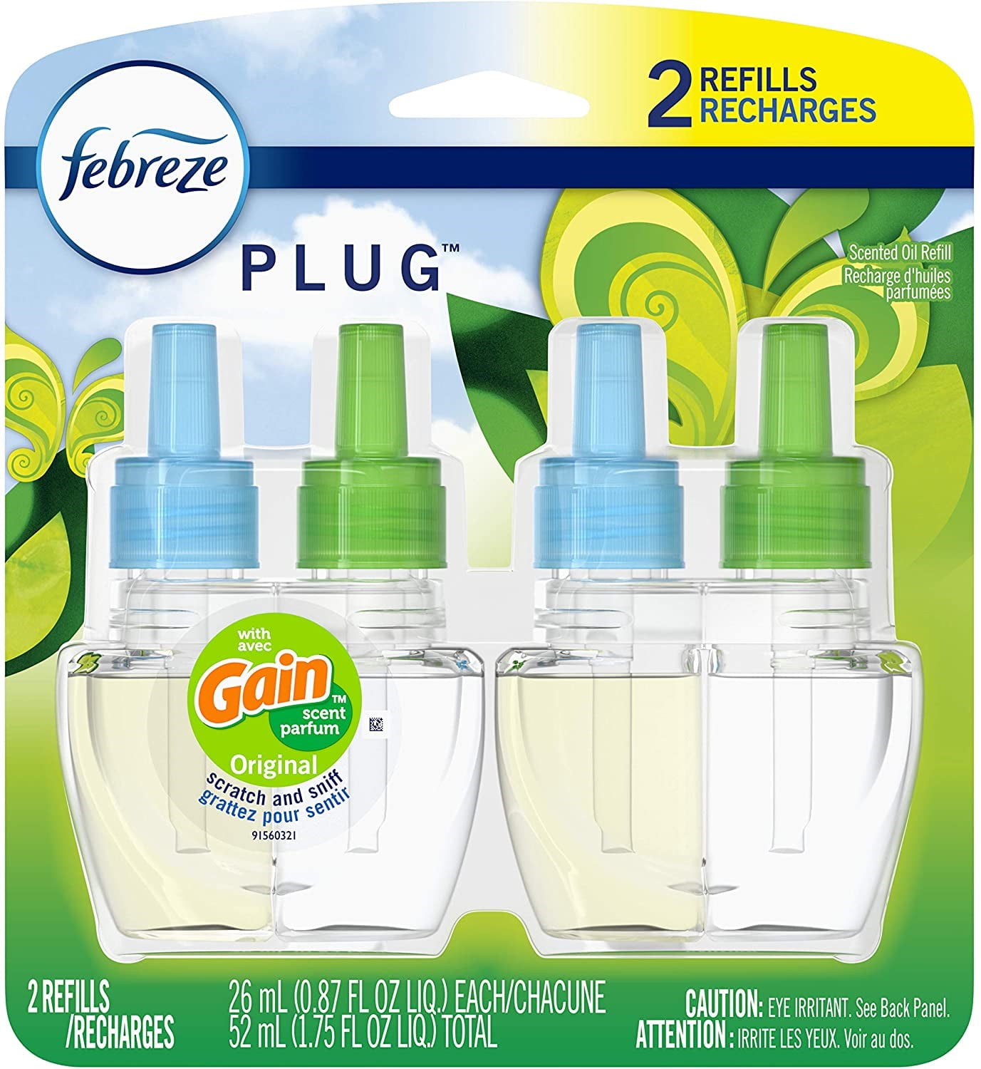 Febreze Plug in Air Freshener and Odor Eliminator, Scented Oil Refill