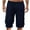Navy, variant on Brondbend Men Cargo Shorts Mens Work Shorts Elastic Waist Pockets Zipper Shorts Solid Color Fashion Casual Loose Fit Going out Climb Workwear Pants Army Green L