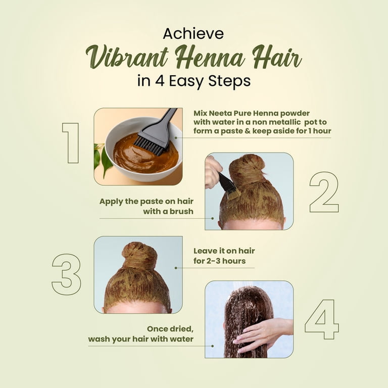 Neeta 100% Natural Pure Henna with 9 Herbs for hair, Chemical Free