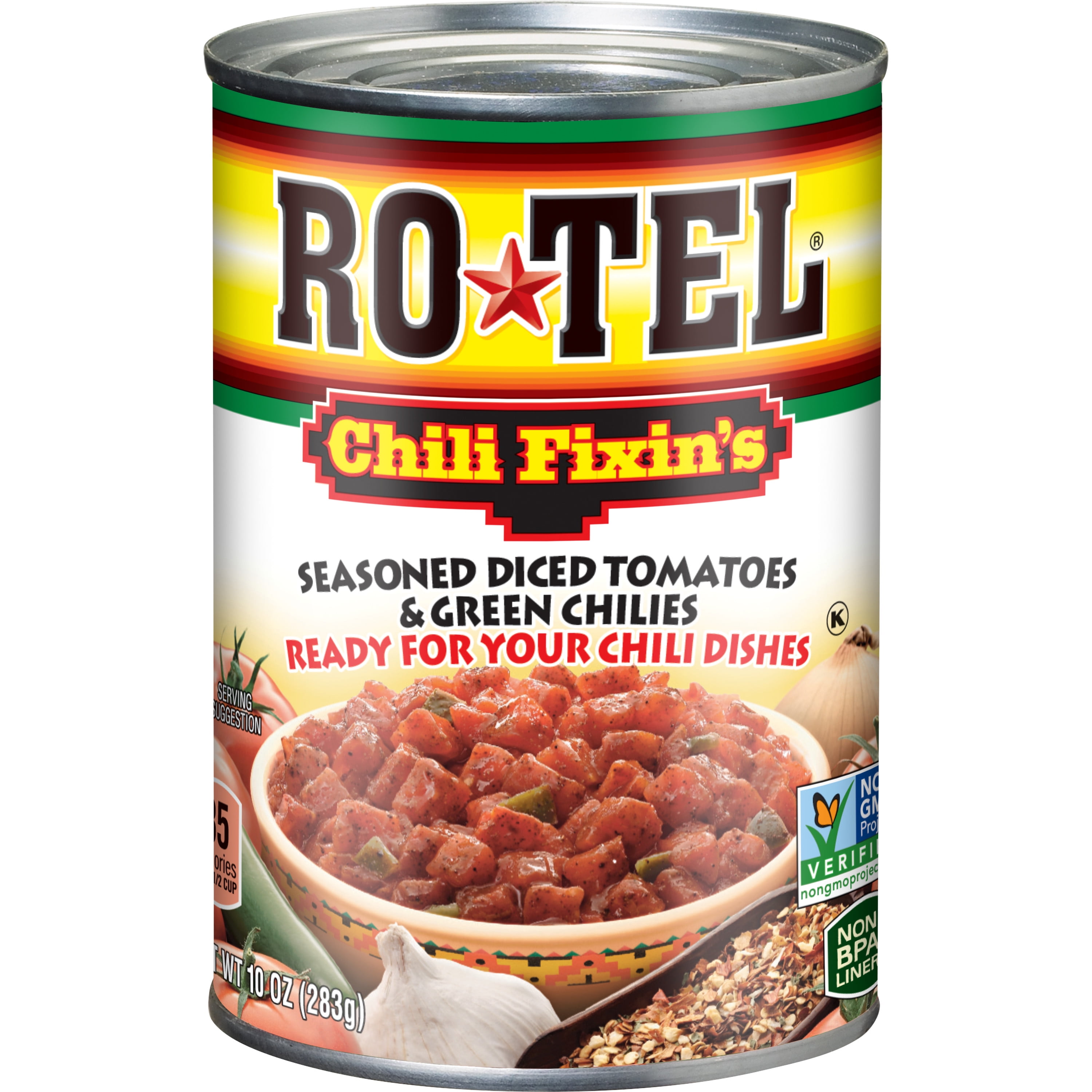 RO*TEL Chili Fixin's Seasoned Diced Tomatoes and Green Chilies, 10 Oz