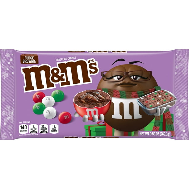 M&M'S, Christmas Candy, Fudge Brownie, Candies, 9.5 Oz. Bag Walmart