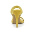 thumbnail image 3 of BLISSFUL STEP Women's Open Toe Stiletto High Heel Rhines Mules Sandals Yellow 5, 3 of 8