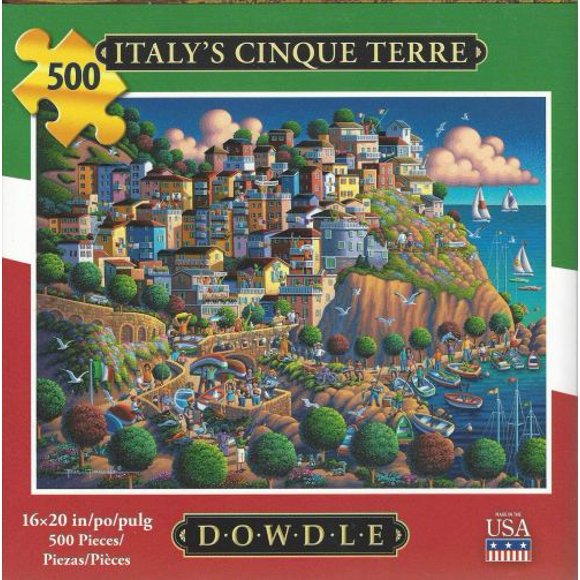 DOWDLE FOLK ART Italys Cinque Terre 500 Pc Puzzle