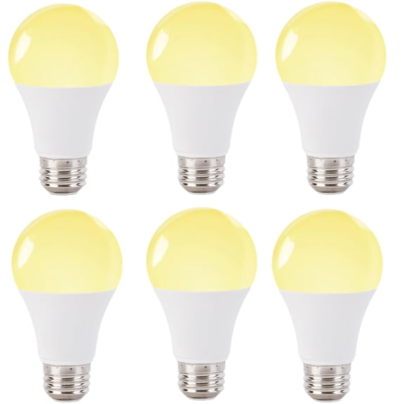 6 Pack Full Spectrum A19 LED Plant Grow Light Bulb, E26/E27 Screw Base 9W 100W Equivalent Grow Lamp for Indoor Hydroponics Potted Plants Gardening