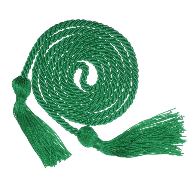Unique Bargains 67' Graduation Honor Cord with Tassel Braided Graduation Ropes, Green