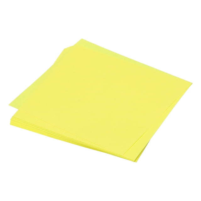 25 Sheet Origami Paper Double Sided Fluorescent Yellow 5x5 Inch Square Sheet for Art Craft Project