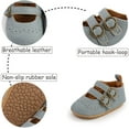 thumbnail image 3 of Baby Girl Mary Jane Flats Lace Bow Non-Slip Soft Sole Newborn First Walker Wedding Princess Party Dress Shoes, 3 of 6